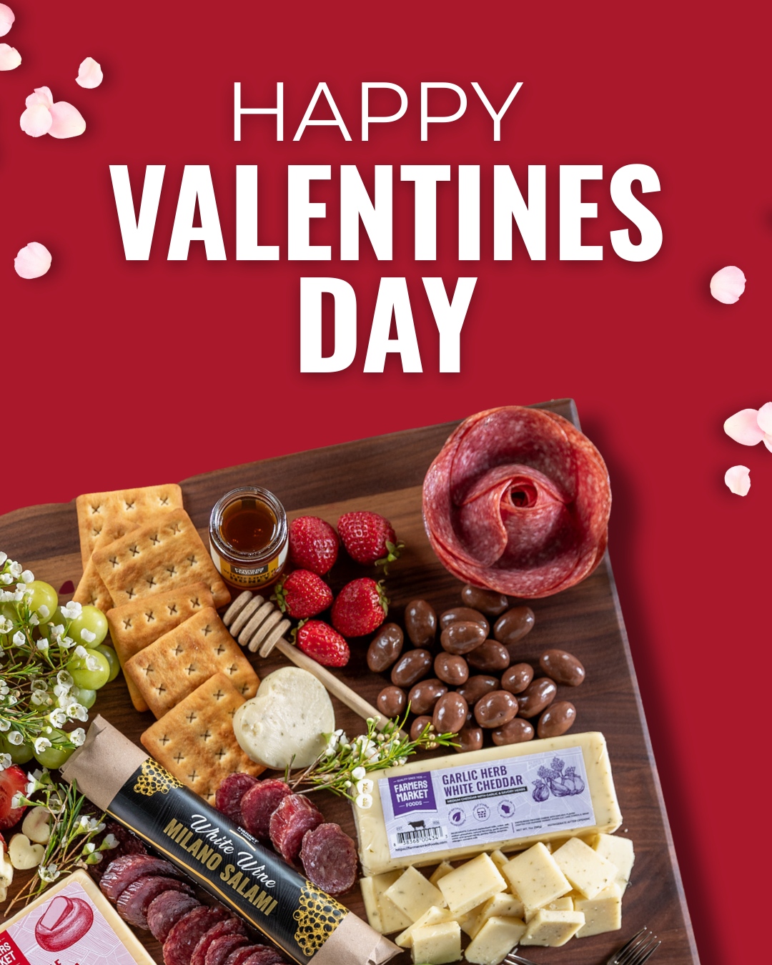 Happy Valentine's Day ❤️
Celebrate the day with a delicious charcuterie spread made for sharing. From premium cheeses to savory favorites, Farmers Market Foods helps you create a Valentine's worth savoring.
#FarmersMarketFoods #HappyValentinesDay #Charcuterie #GoodEats #CharcuterieGiftings