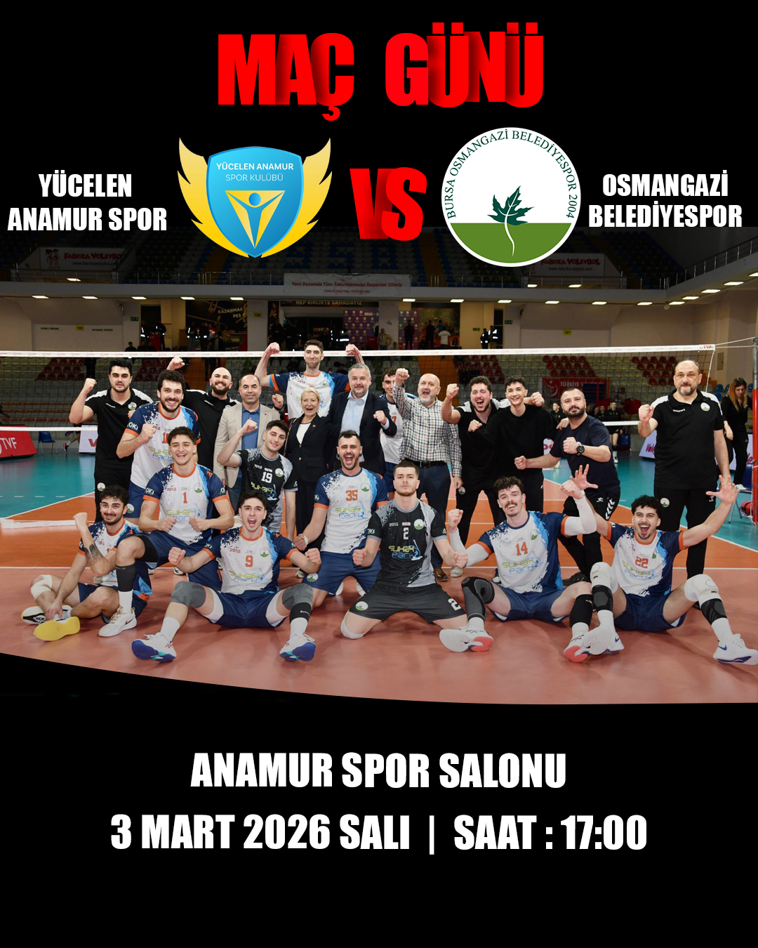🏐 Takımımız Anamur Deplasmanında! Takımımız, Yücelen Anamur Spor Kulübü ile deplasmanda karşı karşıya geliyor. Bu önemli mücadelede sporcularımıza ve… 🏐 Takımımız Anamur Deplasmanında! Takımımız, Yücelen Anamur Spor Kulübü ile deplasmanda karşı karşıya geliyor. Bu önemli mücadelede sporcularımıza ve…